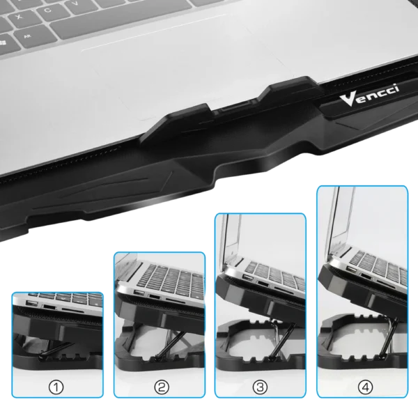 Second image of ICEFLOW LED Laptop Stand Black
