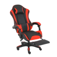 SGCE001 Footrest Chair Black & Red (1)