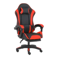 SGCE001 Footrest Chair Black & Red (4)