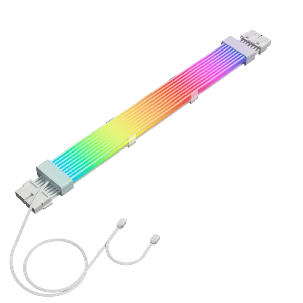 Second image of 8PIN Rainbow ARGB PIN Cable White