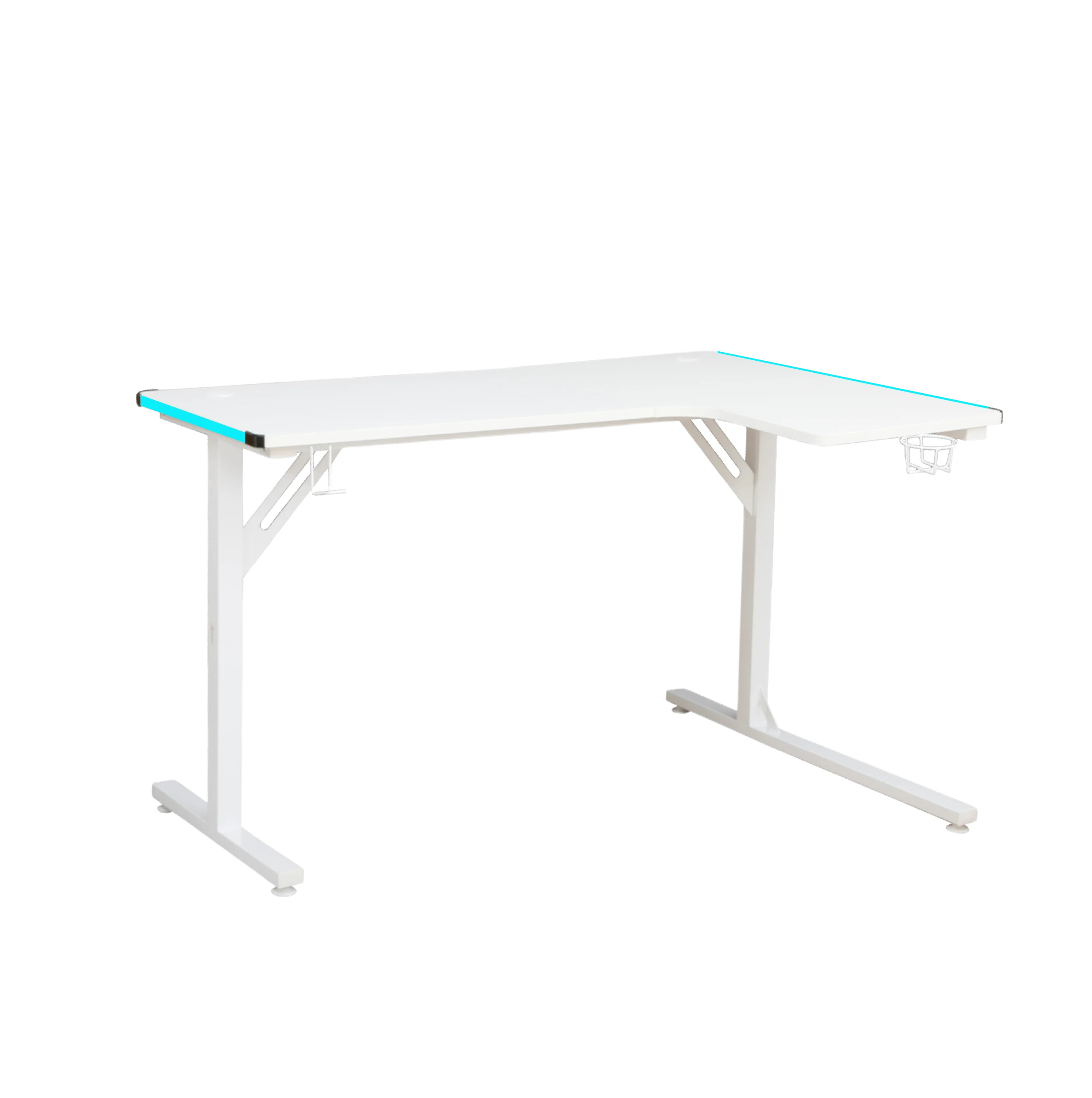 RL-140 Lshape 140CM GAMING Table White