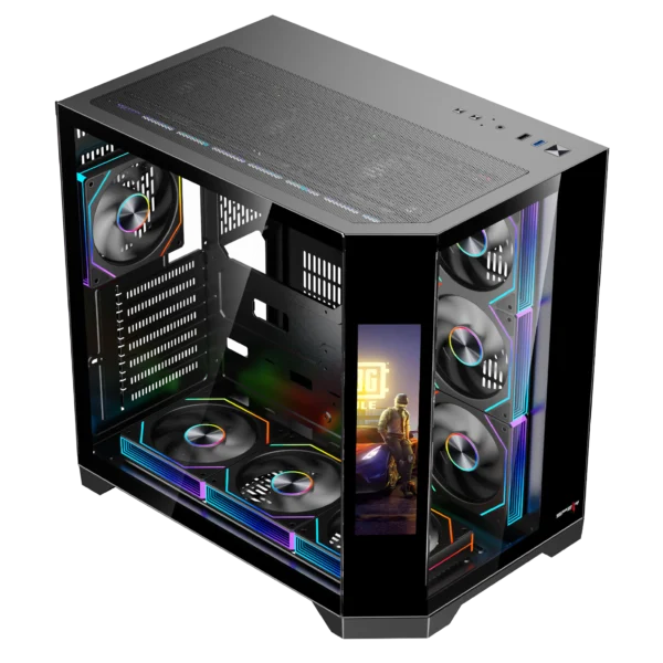 الصورة الثانية لـ DOST60PLUS ARGB ATX Secondary Screen Black