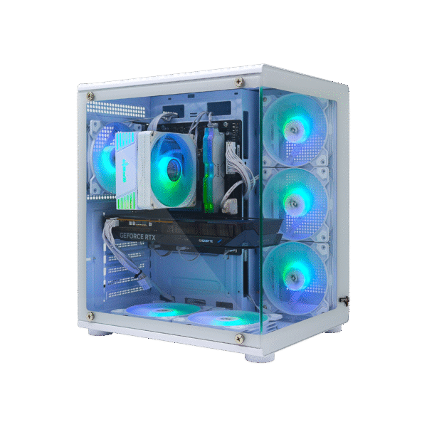 Spear Gaming PC – Intel i5-14400F, RTX 5060 8GB Triple-Fan, 16GB DDR5, 1TB NVMe SSD 3300MB/s, 600W PSU, ARGB Case with 6 RGB Fans & Remote Control SGPC55