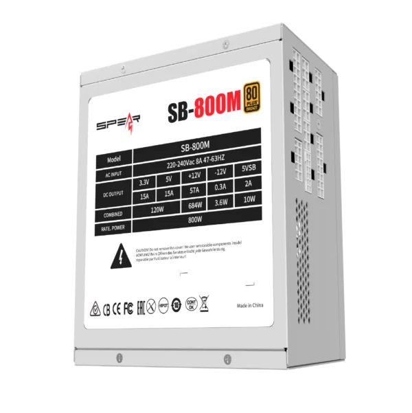 SB800M   Bronze PSU 800W PCIe 5.0  White Color