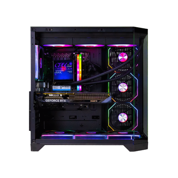 Second image of Spear Gaming PC – Intel i5-14400F, RTX 5060 8GB, 16GB DDR5, 1TB NVMe SSD, 360mm Liquid Cooler With LCD, 600W PSU, 7 ARGB Fans with Remote Control, Windows 11 Pro SGPC152