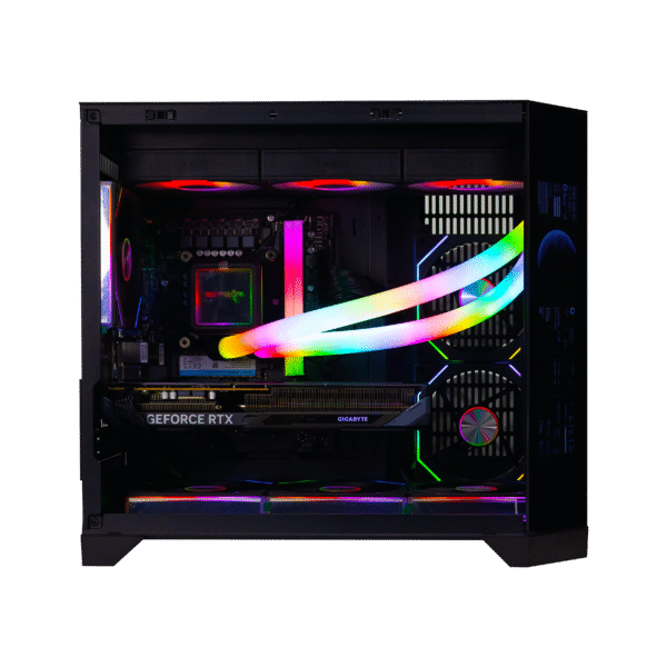 الصورة الثانية لـ Spear Gaming PC – Intel i5-14400F, RTX 5060 8GB Triple-Fan, 16GB DDR5, 1TB NVMe SSD 3300MB/s, 600W PSU, 360mm ARGB Tube Water Cooler, ATX Case with 6 ARGB Fans, Corner LCD Screen for Themes/Video/Temperature Display, Windows 11 Pro SGPC64