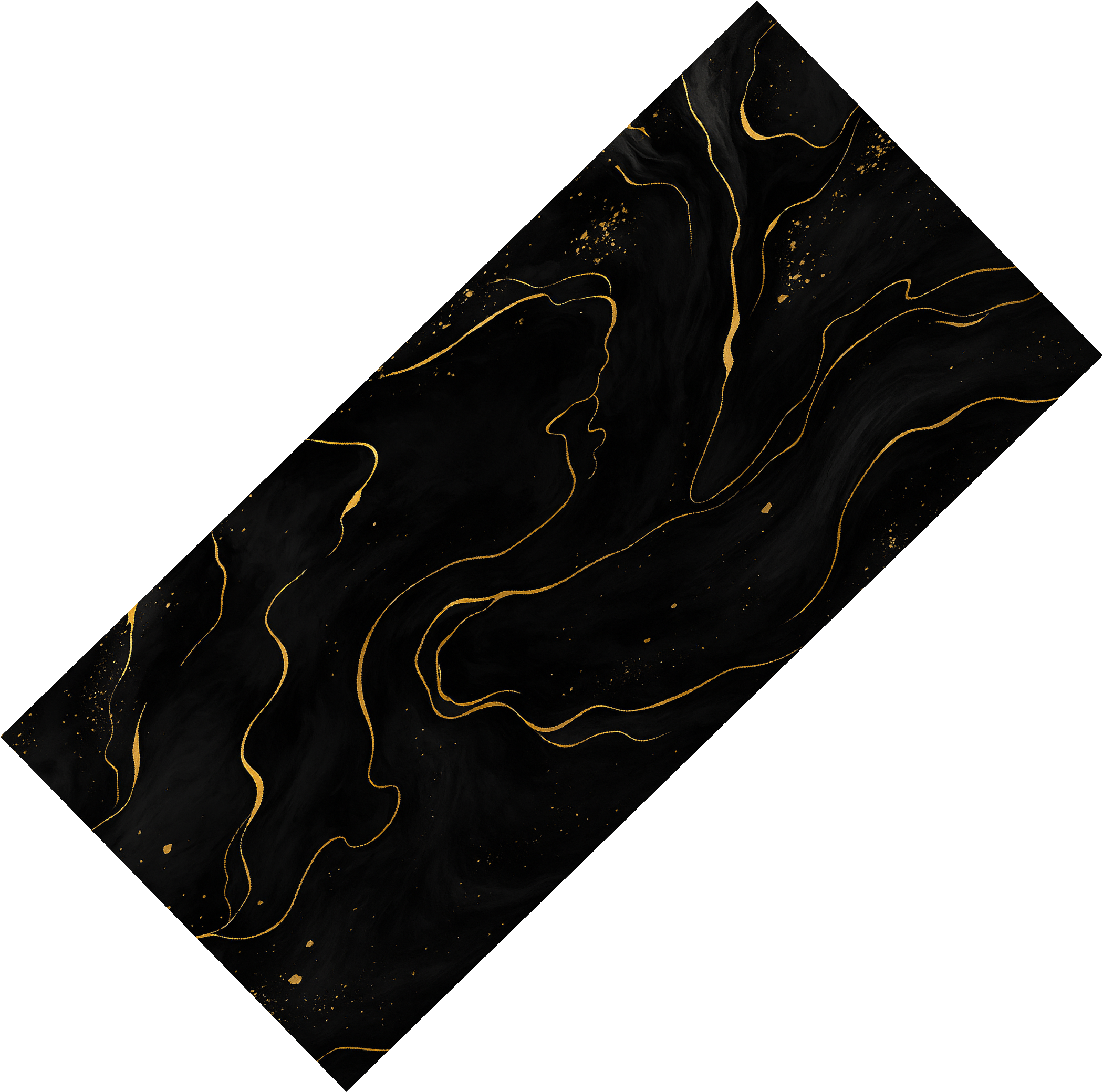 Spear – لوحة فنية فاخرة باللونين الأسود والذهبي على لوحة الماوس