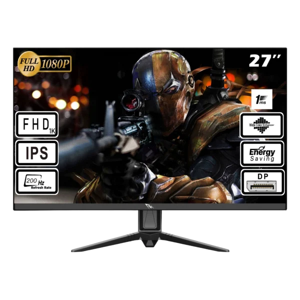 شاشة SM27IPS200 IPS FHD 200HZ أسود اللون أسود